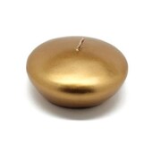ZEST CANDLE Zest Candle CFZ-100 3 in. Metallic Bronze Gold Floating Candles -12pc-Box CFZ-100